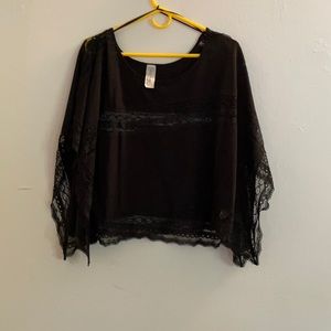 Black Free People Lace Top